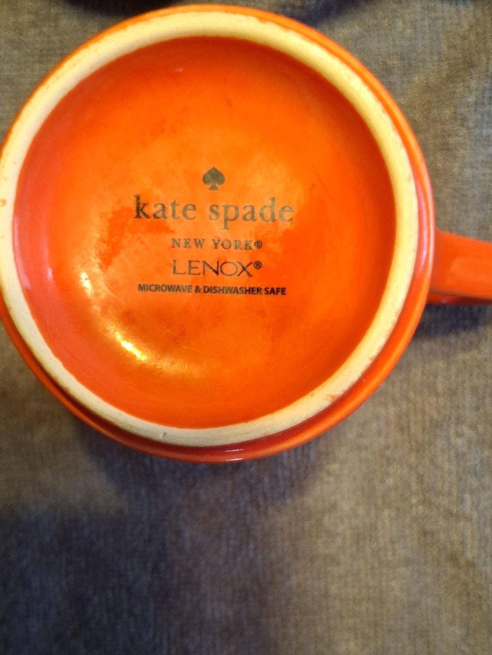 kate spade Bright Orange Ceramic Mug